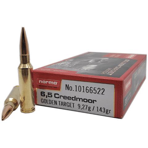 Norma Golden Target Rifle Ammunition 6.5 Creeedmoor 130gr BTHP 2851 fps 20/ct - Precision Shot Firearms