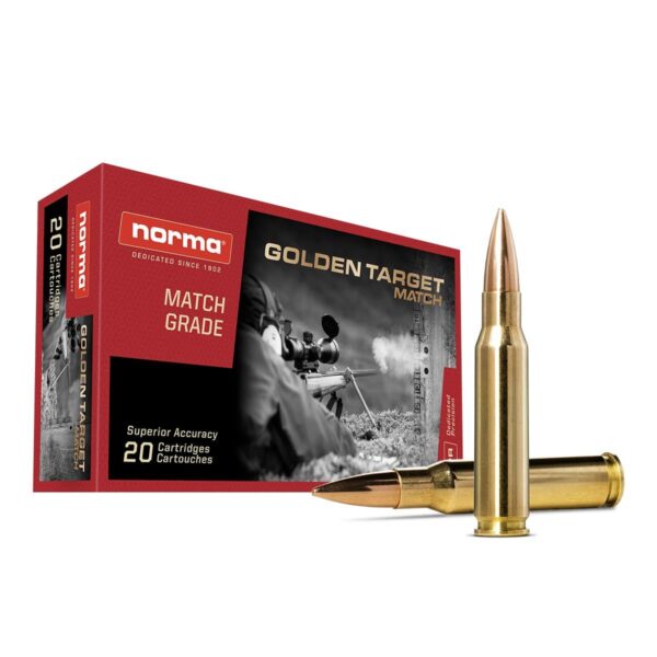 Norma Golden Target Match Rifle Ammunition .308 Win 168gr BTHP 2270 fps 20/ct - Precision Shot Firearms