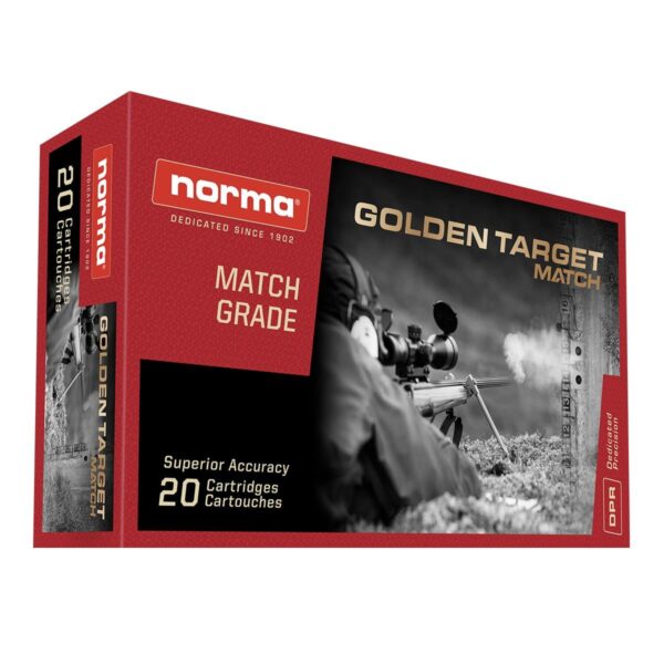 Norma Golden Target Match Rifle Ammunition .223 Rem 77gr HPBT 2674 fps 20/ct - Precision Shot Firearms