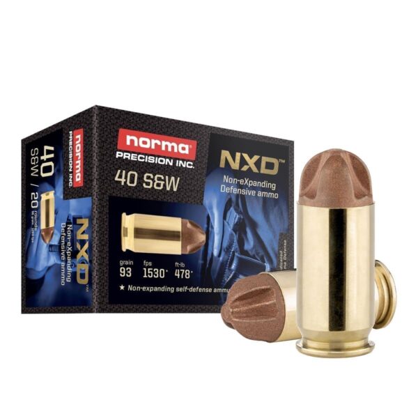 Norma NXD Handgun Ammunition .40 S&W 93gr NXD 1531 fps 20/ct - Precision Shot Firearms