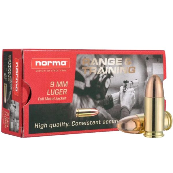 Norma Range & Training Subsonic Rifle Ammunition 9mm Luger 147gr FMJ 50/ct - Precision Shot Firearms
