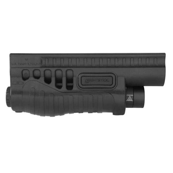 Nightstick Shotgun Forend Light with Green Laser Black for Mossberg 500/590/590A1/Shockwave 1200 Lumens - Precision Shot Firearms
