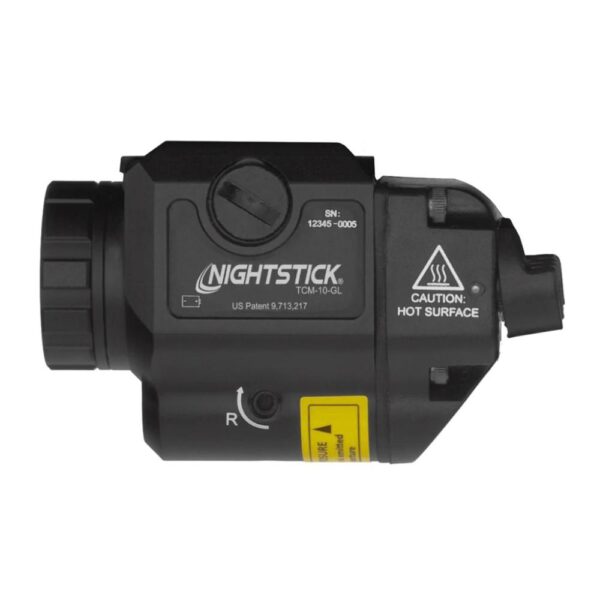 Nightstick TCM-10-GL Compact Weapon Light with Green Laser 650 Lumens Black - Precision Shot Firearms