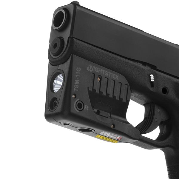Nightstick Rechargeable Sub-Com Weapon Light with Green Laser for GLOCK G42 43 43x 48 150 Lumens - Precision Shot Firearms