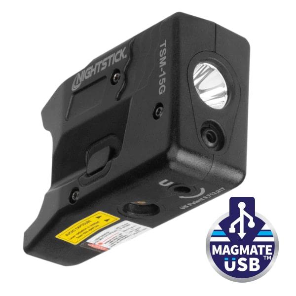Nightstick Weapon Light with Green Laser Black for S&W M&P Shield/Shield Plus - Precision Shot Firearms