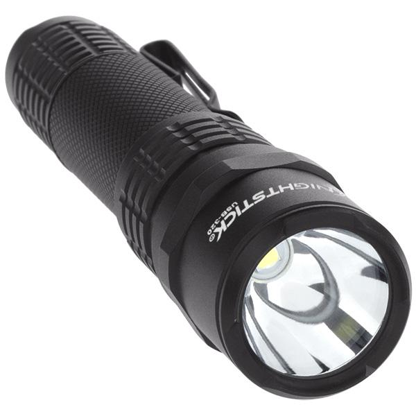 Nightstick Mini-TAC USB Rechargeable Flashlight 320 Lumens Black - Precision Shot Firearms