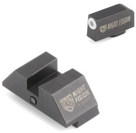 Night Fision Perfect Dot Official Student of the Gun Accur8 Night Sights w/Wht Frnt+Blk Sq for Glock 17-39 - Precision Shot Firearms