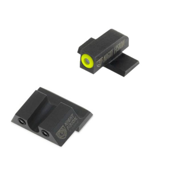 Perfect Dot NS Set w/Yellow Front + Black U Rear Fits Springfield XD - Precision Shot Firearms