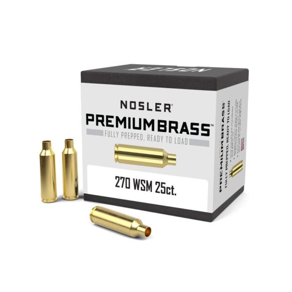 Nosler Unprimed Brass Rifle Cartridge Cases 25/ct .270 WSM - Precision Shot Firearms