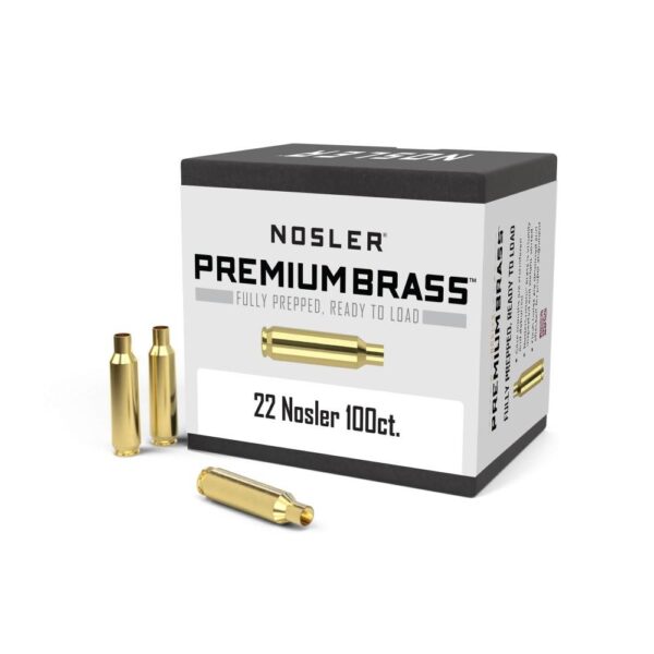 Nosler Unprimed Brass Rifle Cartridge Cases .22 Nosler NOS HS - 100/ct - Precision Shot Firearms
