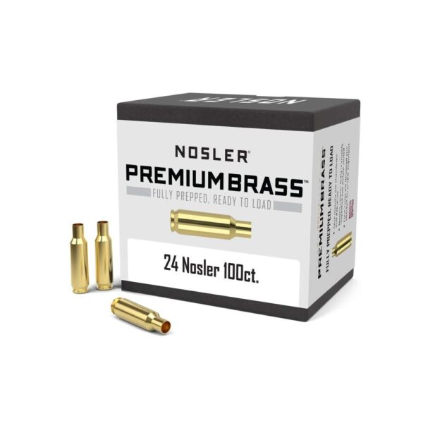 Nosler Unprimed Brass Rifle Cartridge Cases .24 Nosler 100/ct - Precision Shot Firearms