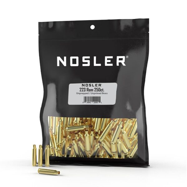 Nosler Unprimed Unprepped Brass Rifle Cartridge Cases .223 Rem (BULK) 250/ct - Precision Shot Firearms