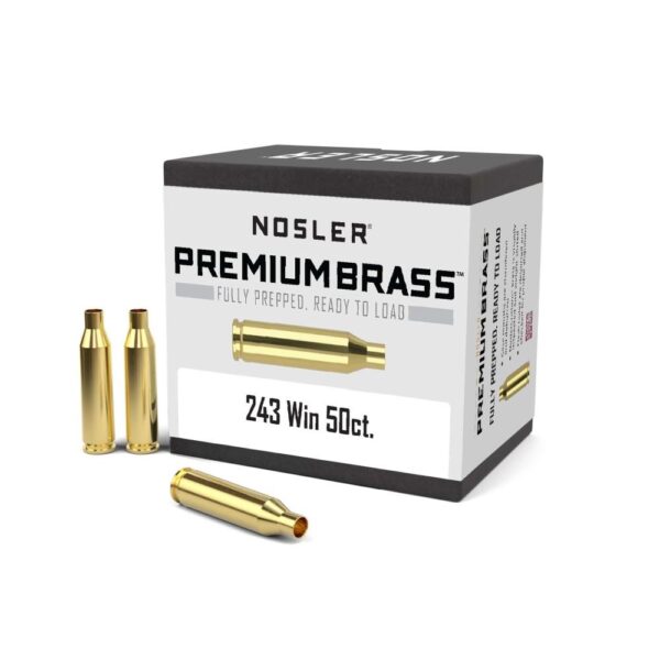Nosler Unprimed Brass Rifle Cartridge Cases 50/ct .243 Win - Precision Shot Firearms