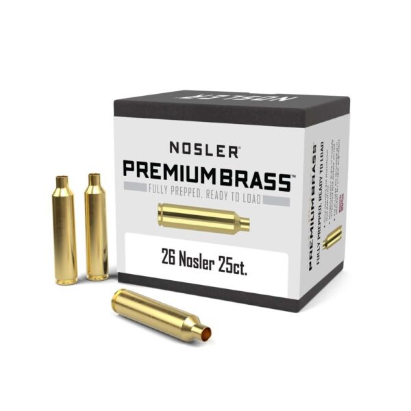 Nosler Unprimed Brass Rifle Cartridge Cases 25/ct .26 Nosler - Precision Shot Firearms