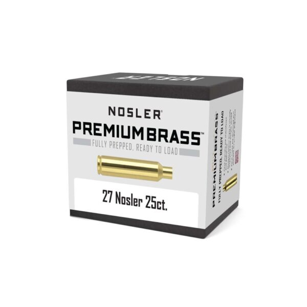 Nosler Unprimed Brass Rifle Cartridge Cases .27 Nosler 25/ct - Precision Shot Firearms