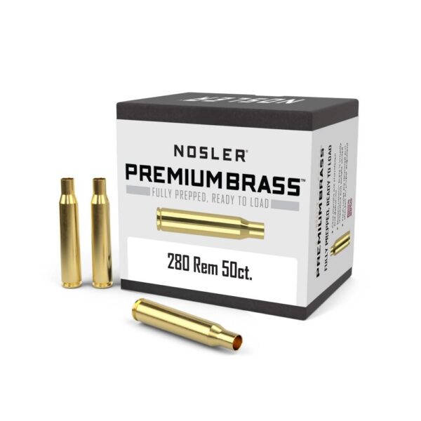 Nosler Unprimed Brass Rifle Cartridge Cases 50/ct .280 Rem - Precision Shot Firearms