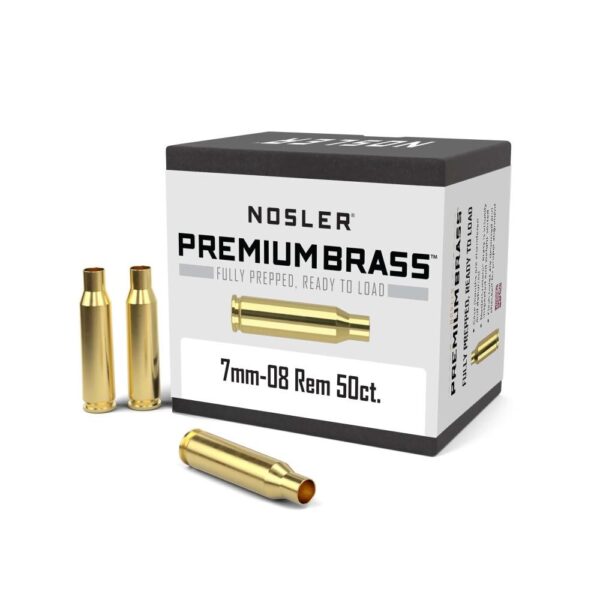 Nosler Unprimed Brass Rifle Cartridge Cases 50/ct 7mm-08 - Precision Shot Firearms