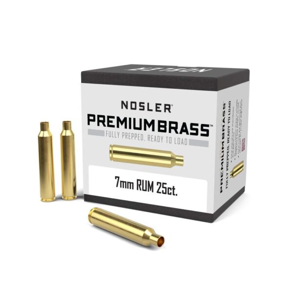 Nosler Unprimed Brass Rifle Cartridge Cases 25/ct 7mm RUM - Precision Shot Firearms