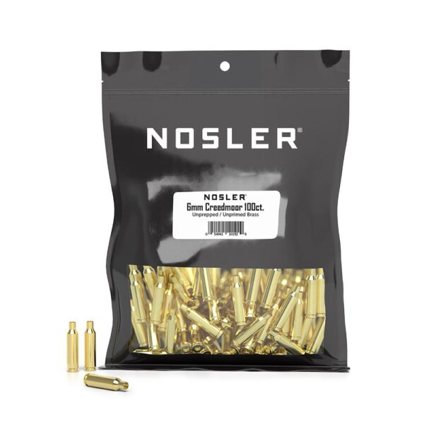 Nosler Unprimed Unprepped Brass Rifle Cartridge Cases 6mm Creedmoor 100/ct (BULK) - Precision Shot Firearms