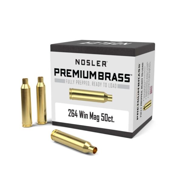 Nosler Unprimed Brass Rifle Cartridge Cases 50/ct .264 Win Mag - Precision Shot Firearms