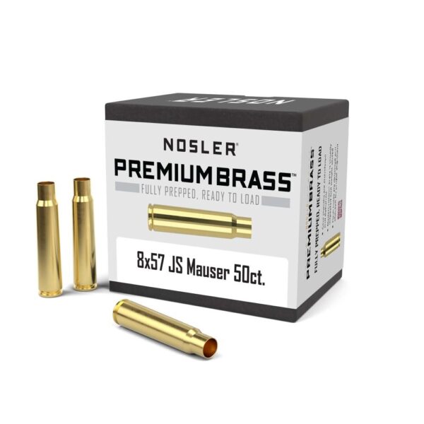 Nosler Unprimed Brass Rifle Cartridge Cases 50/ct 8x57mm JS Mauser - Precision Shot Firearms