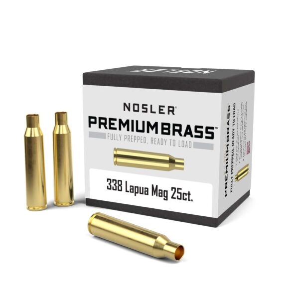Nosler Unprimed Brass Rifle Cartridge Cases 25/ct .338 Lapua - Precision Shot Firearms