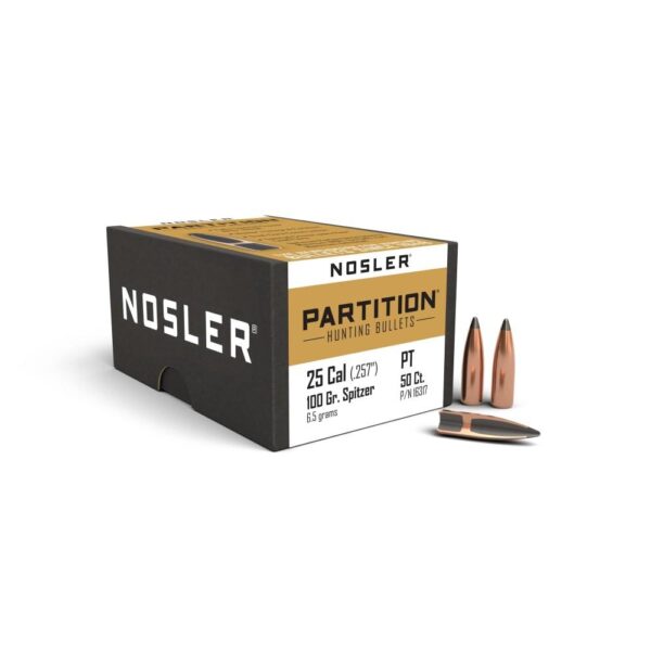 Nosler Partition Bullets .25 cal .257" 100 gr SPT 50/ct - Precision Shot Firearms