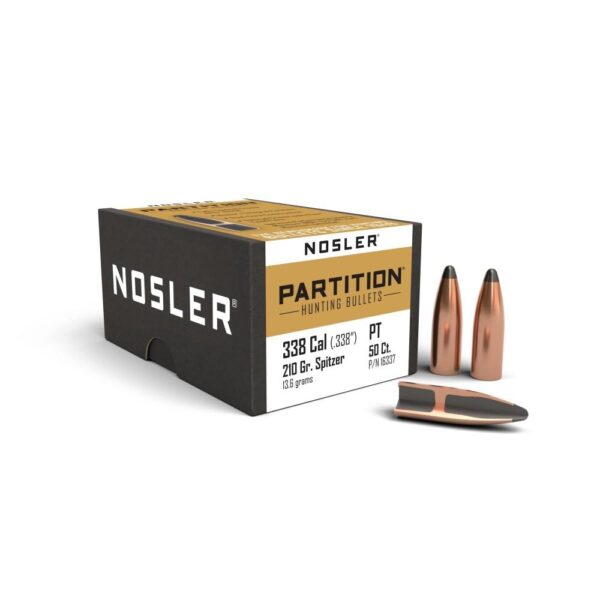 Nosler Partition Bullets .338 cal .338" 210 gr SPT 50/ct - Precision Shot Firearms