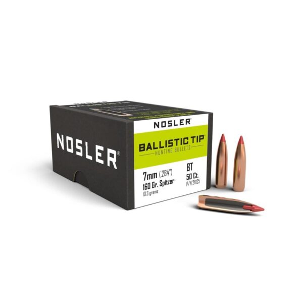 Nosler Ballistic Tip Hunting Bullets 7mm .284" 160gr 50rd/box - Precision Shot Firearms