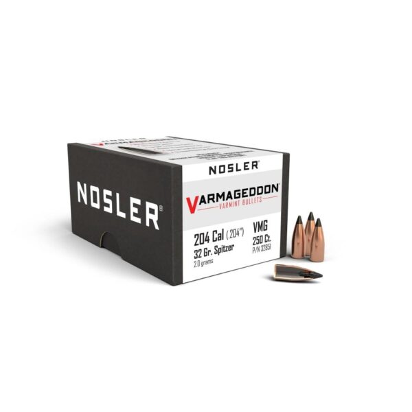 Nosler VarMageddon Bullets .20 cal .204" 32 gr FB-TIPPED 250/ct - Precision Shot Firearms