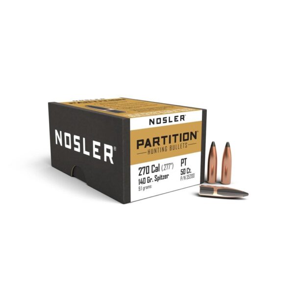 Nosler Partition Bullets .270 cal .277" 140 gr SPT 50/ct - Precision Shot Firearms