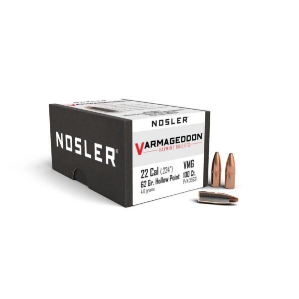 Nosler VarMageddon Bullets .22 cal .224" 62 gr FBHP 100/ct - Precision Shot Firearms