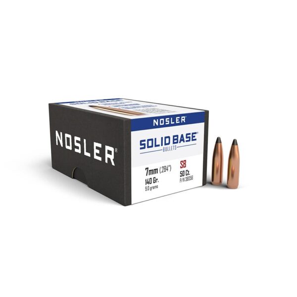 Nosler Solid Base Rifle Bullets 7mm .284" 140 gr 50/ct - Precision Shot Firearms