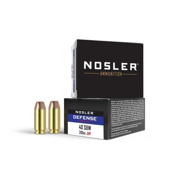 Nosler Defense Handgun Ammunition .40 S&W 200 gr Bond-JHP 1000 fps 20/box - Precision Shot Firearms