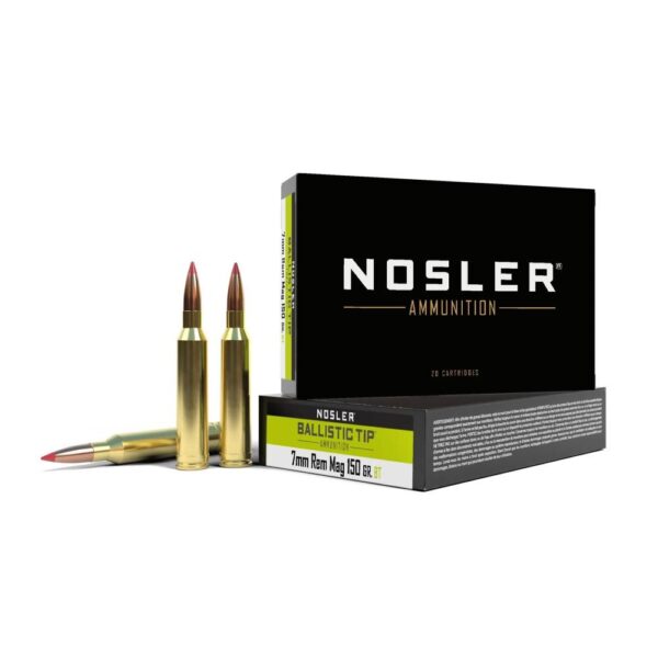 Nosler Ballistic Tip Rifle Ammunition 7mm Rem Mag 150gr BT 3050 fps 20/ct - Precision Shot Firearms
