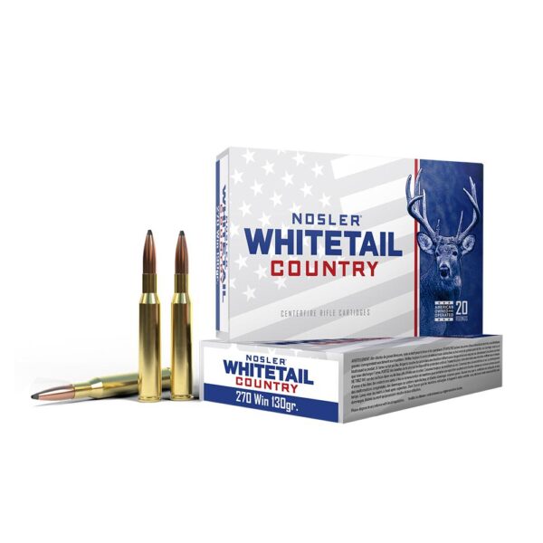 Nosler Whitetail Country Rifle Ammunition .270 Win 130gr SP 3060 fps 20/ct - Precision Shot Firearms