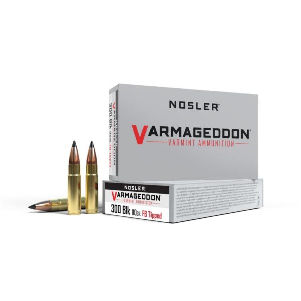 Nosler Varmegeddon Rifle Ammunition .300 AAC 110 gr BSB 2200 fps 20/ct - Precision Shot Firearms