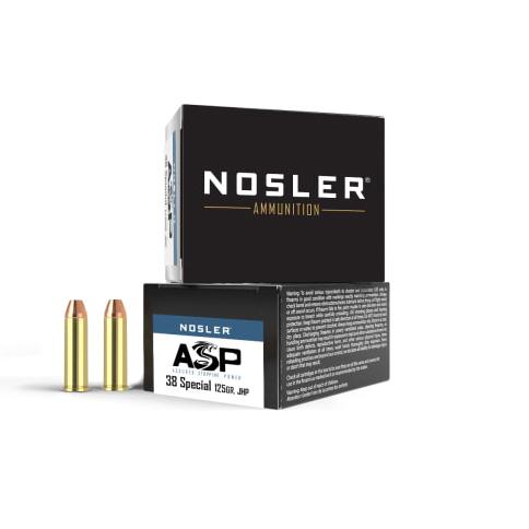 Nosler ASP Handgun Ammunition .38 Spl 125gr JHP 930 fps 20/ct - Precision Shot Firearms