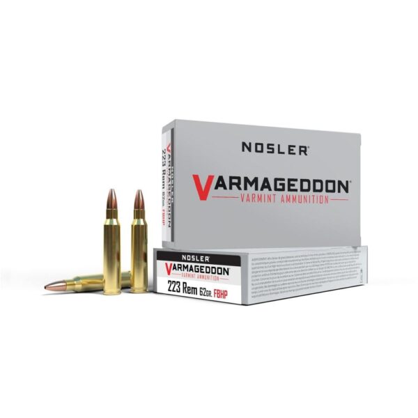 Nosler Varmegeddon Rifle Ammunition .223 Rem 62 gr FBHP 2950 fps - 20/box - Precision Shot Firearms