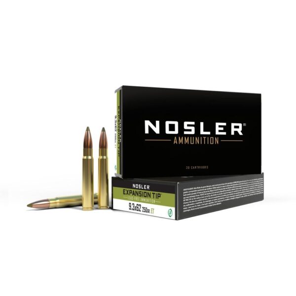 Nosler E-Tip Rifle Ammunition 9.3x62 250gr E-Tip 20/ct - Precision Shot Firearms