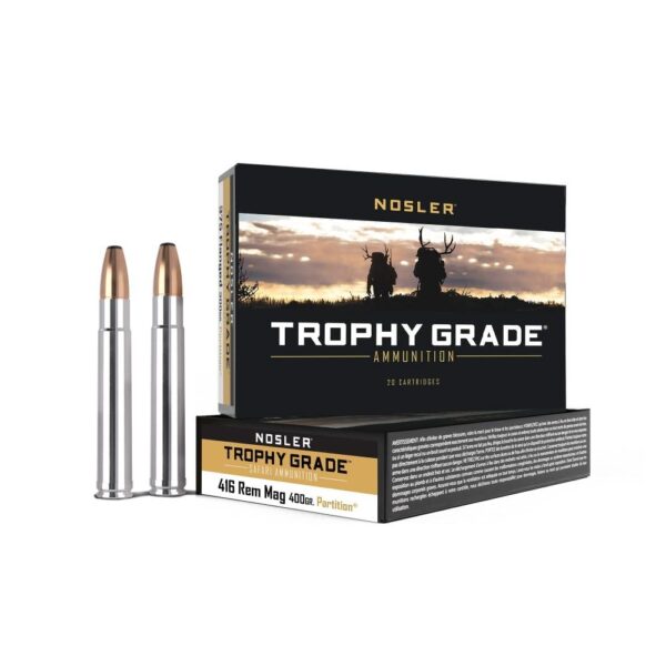Nosler Safari Rifle Ammunition .416 Rem Mag 400 gr PT 2400 fps - 20/ct - Precision Shot Firearms