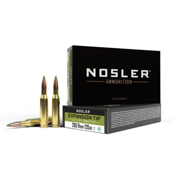 Nosler E-Tip Rifle Ammunition 260 Rem 120gr E-Tip 2750 fps 20/ct - Precision Shot Firearms
