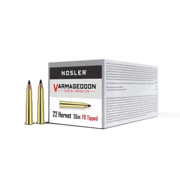 Nosler Varmegeddon Rifle Ammunition .22 Hornet 35 gr FB Tipped 3000 fps - 20/ct - Precision Shot Firearms