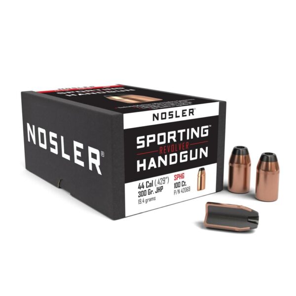 Nosler Sporting Handgun Revolver Bullets .44 cal .429" 300 gr JHP 100/ct - Precision Shot Firearms