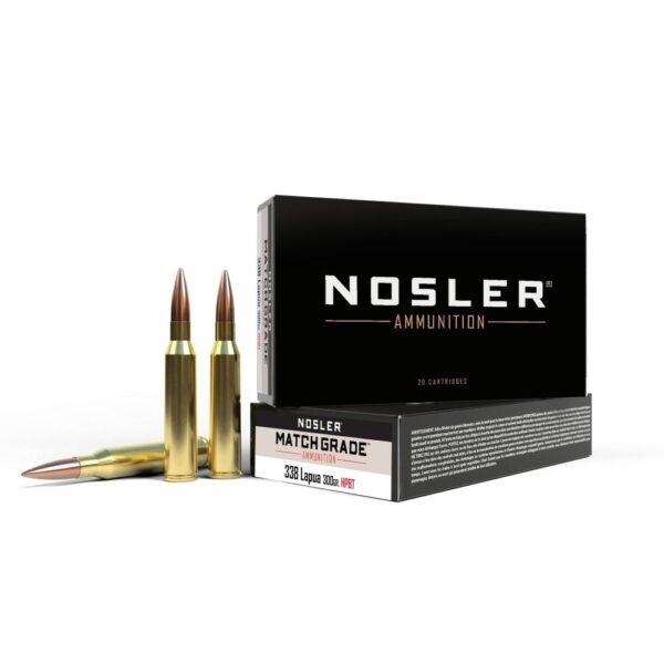 Nosler Match Grade Rifle Ammunition .338 Lapua Mag. 300gr CC 20/Box - Precision Shot Firearms