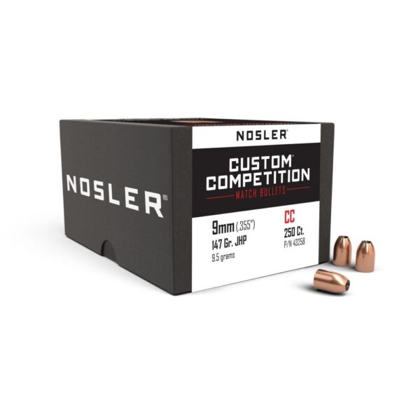 Nosler Sporting Handgun Pistol Bullets 9mm .355" 147gr JHP (250 ct.) - Precision Shot Firearms