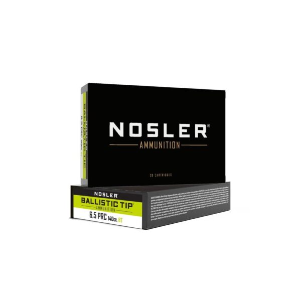 Nosler Ballistic Tip Rifle Ammunition 6.5 PRC 140gr BT 2900 fps 20/ct - Precision Shot Firearms