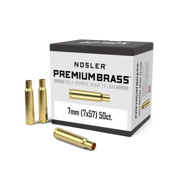 Nosler Unprimed Brass Rifle Cartridge Cases 50/ct 7x57mm Mauser - Precision Shot Firearms