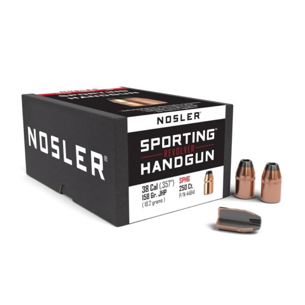 Nosler Sporting Handgun Revolver Bullets .38 cal .357" 158 gr JHP 250/ct - Precision Shot Firearms