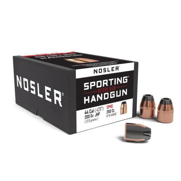 Nosler Sporting Handgun Revolver Bullets .44 cal .429" 200 gr JHP 250/ct - Precision Shot Firearms